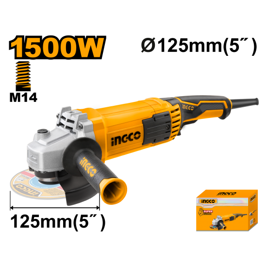 Угловая шлифовальная машина INGCO AG150018 INDUSTRIAL Угловая шлифовальная машина INGCO AG150018 INDUSTRIAL