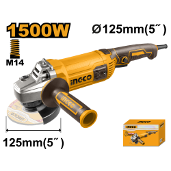 Угловая шлифовальная машина 1500 Вт 125 мм (4) INGCO AG150028 INDUSTRIAL Угловая шлифовальная машина 1500 Вт 125 мм (4) INGCO AG150028 INDUSTRIAL