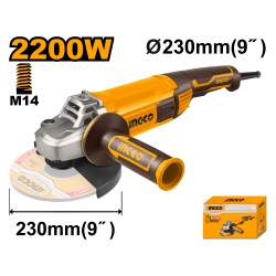 Угловая шлифовальная машина 2200 Вт, 230 мм (2) INGCO AG220018 INDUSTRIAL Угловая шлифовальная машина 2200 Вт, 230 мм (2) INGCO AG220018 INDUSTRIAL