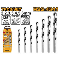 Набор сверл по металлу 7 шт (12/24) INGCO AKD1075 Набор сверл по металлу 7 шт (12/24) INGCO AKD1075