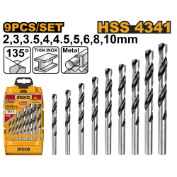 Набор сверл по металлу HSS 9 шт. AKD1095
