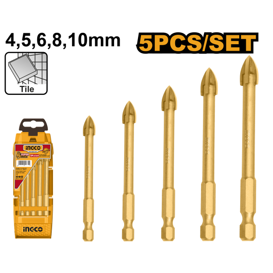 Набор сверл по стеклу 5 шт. AKD7058 Набор сверл по стеклу 5 шт. AKD7058