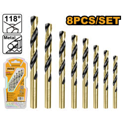 Набор сверл по металлу 8 шт. INGCO AKDB0801 Набор сверл по металлу 8 шт. INGCO AKDB0801