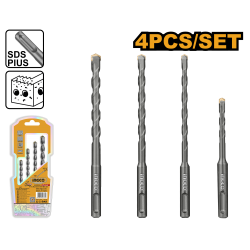 Набор сверл по бетону SDS-plus 4шт. INGCO AKDB2055 Набор сверл по бетону SDS-plus 4шт. INGCO AKDB2055