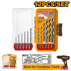 Набор сверл 12 шт (12/24) INGCO AKDL11206 INDUSTRIAL Набор сверл 12 шт (12/24) INGCO AKDL11206 INDUSTRIAL