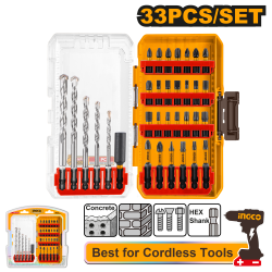 Набор сверл и ударных бит 33 шт (12/24) INGCO AKDL11303 INDUSTRIAL