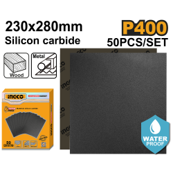 Водонепроницаемая наждачная бумага 230-280 мм P400 50 шт (10/20) INGCO AKHS040016 INDUSTRIAL Водонепроницаемая наждачная бумага 230-280 мм P400 50 шт (10/20) INGCO AKHS040016 INDUSTRIAL