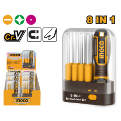 Отвертка с переставными сменными насадками (12/48) INGCO AKISD0901 Отвертка с переставными сменными насадками (12/48) INGCO AKISD0901