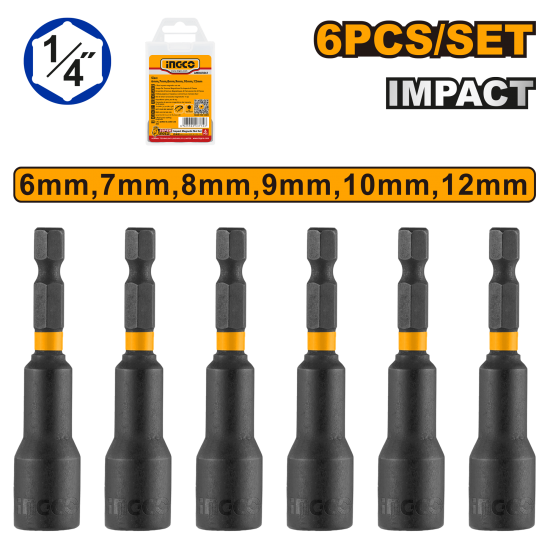 Набор магнитных торцевых головок 1/4 Набор магнитных торцевых головок 1/4