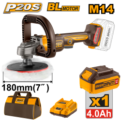 Аккумуляторная угловая полировальная машина 20В б/щ (4) INGCO APLI20181 INDUSTRIAL Аккумуляторная угловая полировальная машина 20В б/щ (4) INGCO APLI20181 INDUSTRIAL