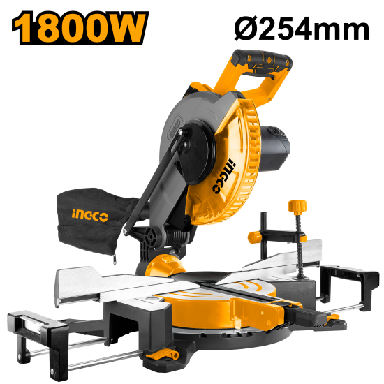 Торцовочная пила 1800 Вт, 254 мм INGCO BMS18002 INDUSTRIAL Торцовочная пила 1800 Вт, 254 мм INGCO BMS18002 INDUSTRIAL