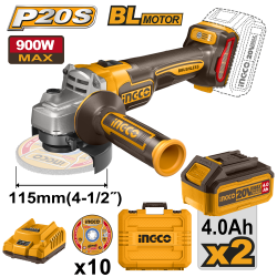 Аккумуляторная УШМ б/щ 115 мм (4) INGCO CAGLI211542 INDUSTRIAL Аккумуляторная УШМ б/щ 115 мм (4) INGCO CAGLI211542 INDUSTRIAL