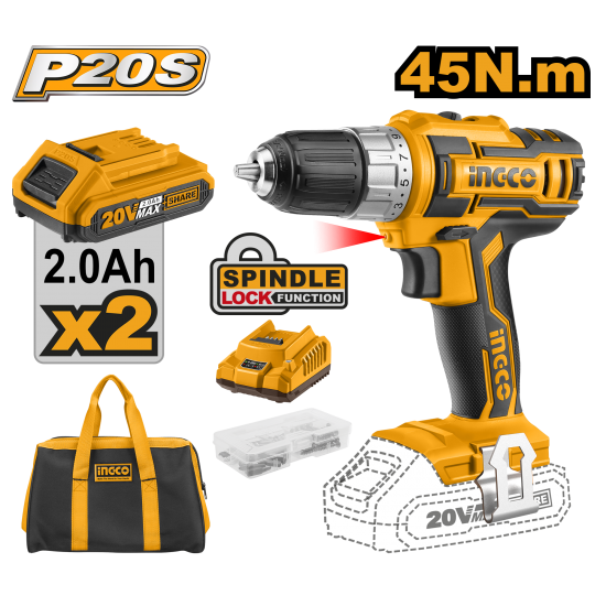 Аккумуляторный шуруповерт Li-ion INGCO CDLI2002 INDUSTRIAL Аккумуляторный шуруповерт Li-ion INGCO CDLI2002 INDUSTRIAL