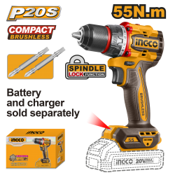 Бесщеточный шуруповерт 55 Нм 20В, б/щ (5) INGCO CDLI205581 INDUSTRIAL Бесщеточный шуруповерт 55 Нм 20В, б/щ (5) INGCO CDLI205581 INDUSTRIAL