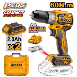 Аккумуляторный шуруповерт б/щ 20B, 60 Нм Li-ion (5) INGCO CDLI206021 INDUSTRIAL Аккумуляторный шуруповерт б/щ 20B, 60 Нм Li-ion (5) INGCO CDLI206021 INDUSTRIAL