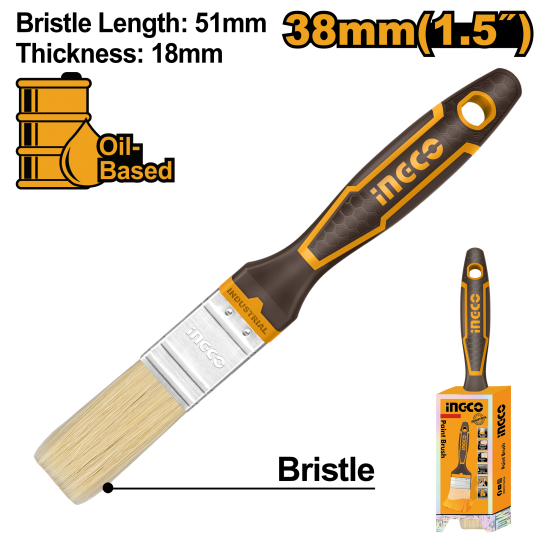 Кисть плоская 38 мм INGCO CHPTB8715 INDUSTRIAL