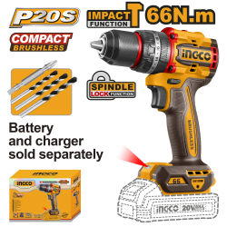 Бесщеточный ударный шуруповерт Li-ion 20В, 66 Нм (5) INGCO CIDLI206681 INDUSTRIAL Бесщеточный ударный шуруповерт Li-ion 20В, 66 Нм (5) INGCO CIDLI206681 INDUSTRIAL