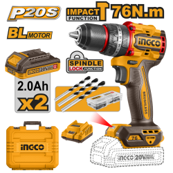 Бесщеточный ударный шуруповерт Li-ion 20В, 76 Нм (5) INGCO CIDLI20768 INDUSTRIAL Бесщеточный ударный шуруповерт Li-ion 20В, 76 Нм (5) INGCO CIDLI20768 INDUSTRIAL