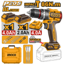 Бесщеточный ударный шуруповерт 20В, 86 Нм (5) INGCO CIDLI20868 INDUSTRIAL Бесщеточный ударный шуруповерт 20В, 86 Нм (5) INGCO CIDLI20868 INDUSTRIAL
