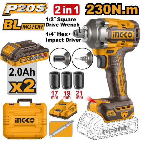 Аккумуляторный ударный гайковерт и шуруповерт 1/2 Аккумуляторный ударный гайковерт и шуруповерт 1/2