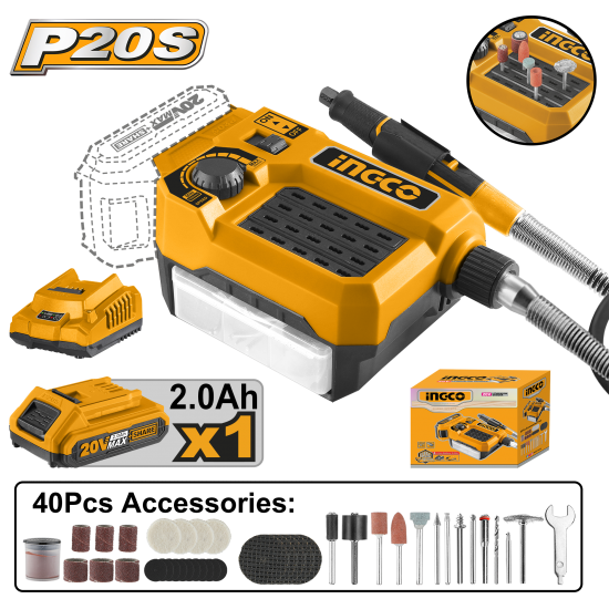Гравер аккумуляторный 20 В INGCO CMGLI20011 (ПП 353) Гравер аккумуляторный 20 В INGCO CMGLI20011 (ПП 353)