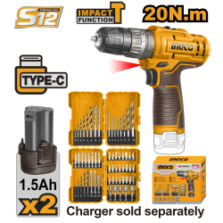 Аккумуляторный ударный шуруповерт 12В Li-ion (8) INGCO COSLI23114 Аккумуляторный ударный шуруповерт 12В Li-ion (8) INGCO COSLI23114