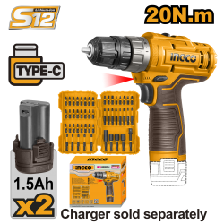 Аккумуляторный шуруповерт 12В Li-ion (6) INGCO COSLI24011 Аккумуляторный шуруповерт 12В Li-ion (6) INGCO COSLI24011