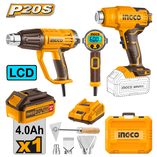Набор технических фенов 2 шт (4) INGCO COSLI240201 Набор технических фенов 2 шт (4) INGCO COSLI240201