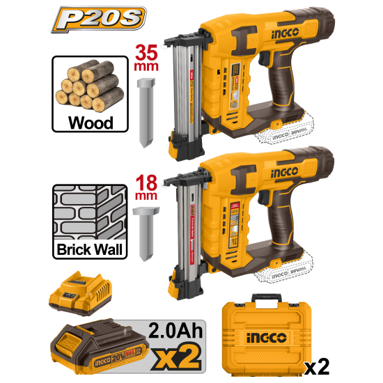 Набор аккумуляторного инструмента 20В 2 шт INGCO COSLI240301 INDUSTRIAL Набор аккумуляторного инструмента 20В 2 шт INGCO COSLI240301 INDUSTRIAL