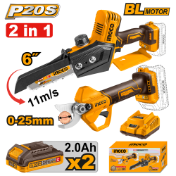 Набор аккумуляторного инструмента 20В 2 шт INGCO COSLI240306 INDUSTRIAL Набор аккумуляторного инструмента 20В 2 шт INGCO COSLI240306 INDUSTRIAL