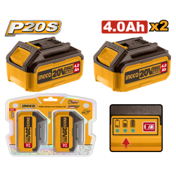 Набор аккумуляторов Li-ion 4.0 Ач 2 шт INGCO COSLI240312 INDUSTRIAL