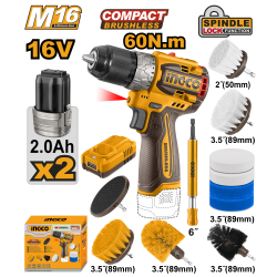 Аккумуляторный шуруповерт б/щ 16В Li-ion, 60 Нм (4) INGCO COSLI240786 INDUSTRIAL Аккумуляторный шуруповерт б/щ 16В Li-ion, 60 Нм (4) INGCO COSLI240786 INDUSTRIAL