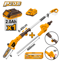 Аккумуляторный телескопический триммер 20В 2 в 1 (4) INGCO CPTS201681 Аккумуляторный телескопический триммер 20В 2 в 1 (4) INGCO CPTS201681