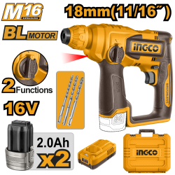 Аккумуляторный перфоратор 16В б/щ (4) INGCO CRHLI16168 INDUSTRIAL Аккумуляторный перфоратор 16В б/щ (4) INGCO CRHLI16168 INDUSTRIAL