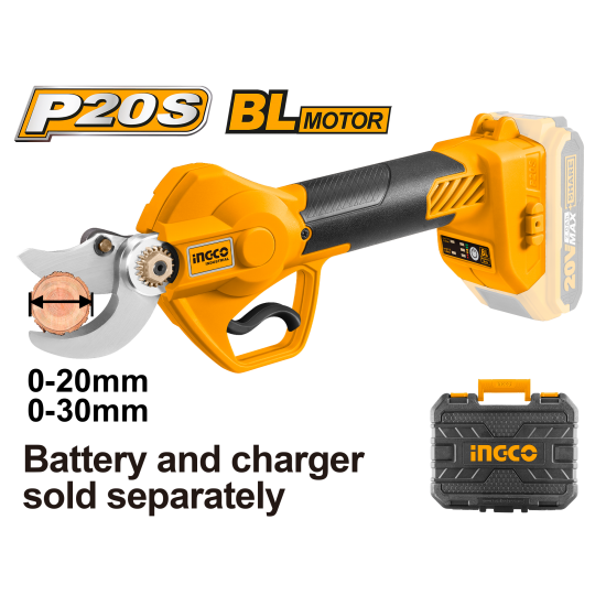 Аккумуляторный секатор 20 В INGCO CSSLI2001
