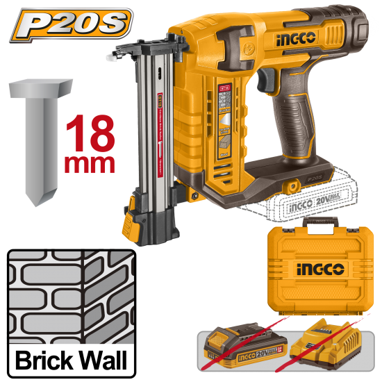 Аккумуляторный нейлер 20В (4) INGCO CSTLI3805 INDUSTRIAL (ПП 353) Аккумуляторный нейлер 20В (4) INGCO CSTLI3805 INDUSTRIAL (ПП 353)
