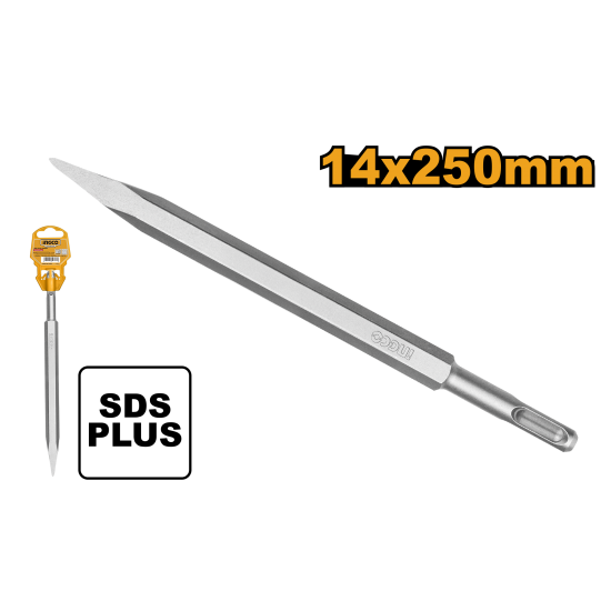 Зубило пикообразное SDS plus 14x250 мм (50) INGCO DBC0112501 Зубило пикообразное SDS plus 14x250 мм (50) INGCO DBC0112501