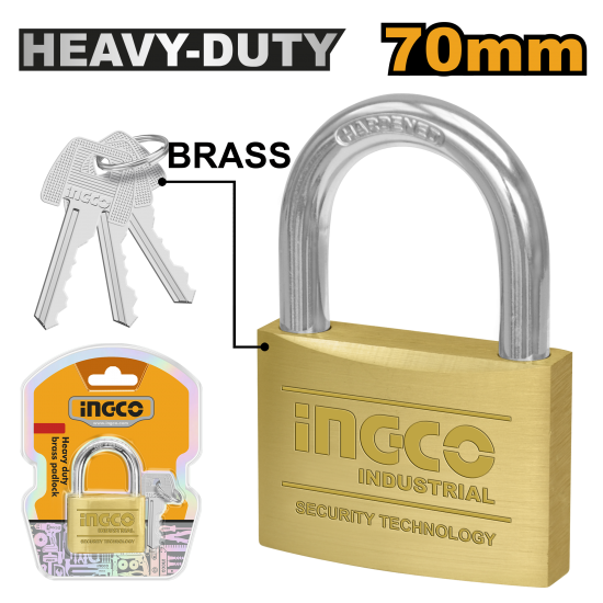 Замок навесной 70 мм INGCO DBPL0702 INDUSTRIAL
