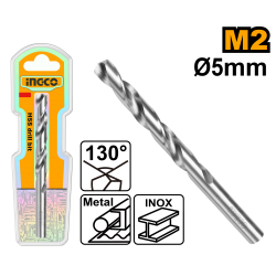 Сверло по металлу M2 HSS 5 мм (250/500) INGCO DBT11300501 INDUSTRIAL Сверло по металлу M2 HSS 5 мм (250/500) INGCO DBT11300501 INDUSTRIAL
