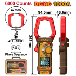 Мультиметр цифровой 1000А AC/DC (5/10) INGCO DCM610002 INDUSTRIAL Мультиметр цифровой 1000А AC/DC (5/10) INGCO DCM610002 INDUSTRIAL