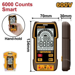 Мультиметр цифровой 600 В (20/40) INGCO DM16004