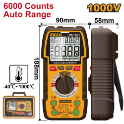 Мультиметр цифровой 1000В (6/12) INGCO DM310004 INDUSTRIAL