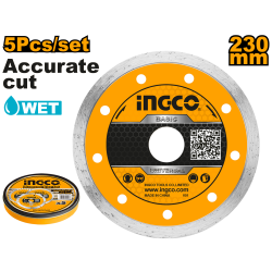 Диск алмазный сплошной 230 мм (5/20) INGCO DMD022302M Диск алмазный сплошной 230 мм (5/20) INGCO DMD022302M