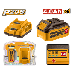 Набор аккумулятора и зарядки Li-ion 4.0 Ач INGCO FBCPK1214 INDUSTRIAL