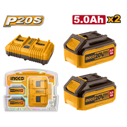 Набор аккумуляторов и зарядки Li-ion 5.0 Ач (8) INGCO FBCPK2425 INDUSTRIAL