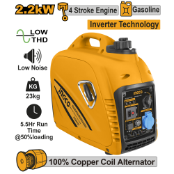 Инверторный бензиновый генератор 2,2 кВт INGCO GEI30001 Инверторный бензиновый генератор 2,2 кВт INGCO GEI30001