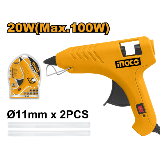 Клеевой пистолет 100 Вт INGCO GG6008 Клеевой пистолет 100 Вт INGCO GG6008