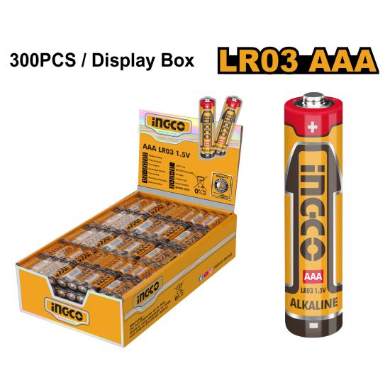 Алкалиновая батарейка AAA 1300 мАч (300) INGCO HAB3A01 (ПП 353)