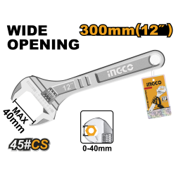 Ключ разводной 300 мм (0-35мм) (6/24) INGCO HADW131122