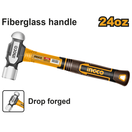 Молоток с круглым бойком 660 г (6/18) INGCO HBPH81024 Молоток с круглым бойком 660 г (6/18) INGCO HBPH81024